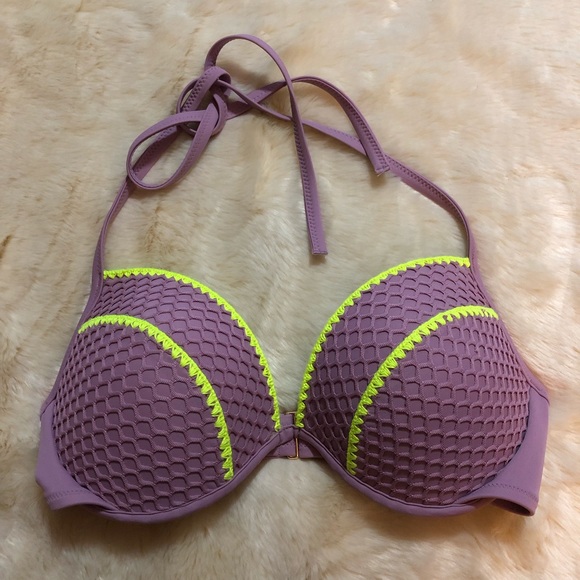 S&S Lavender Crochet Swim Bikini Top - Picture 4 of 8
